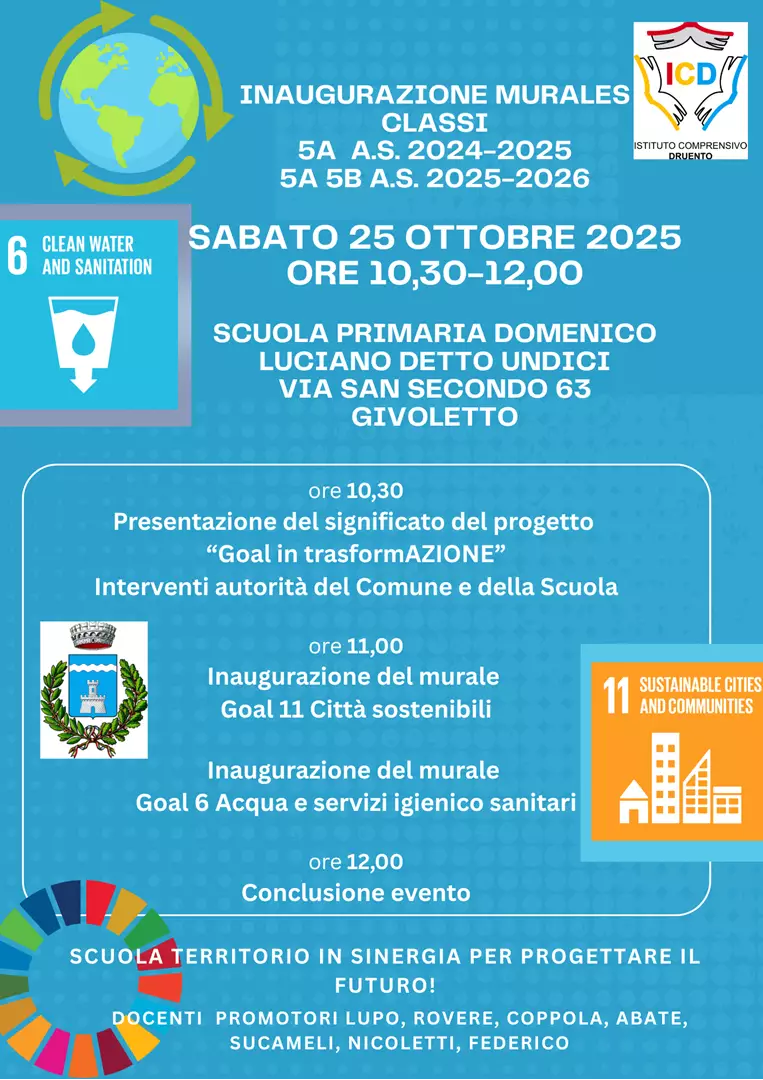 INAUGURAZIONE MURALES SCUOLA PRIMARIA GIVOLETTO